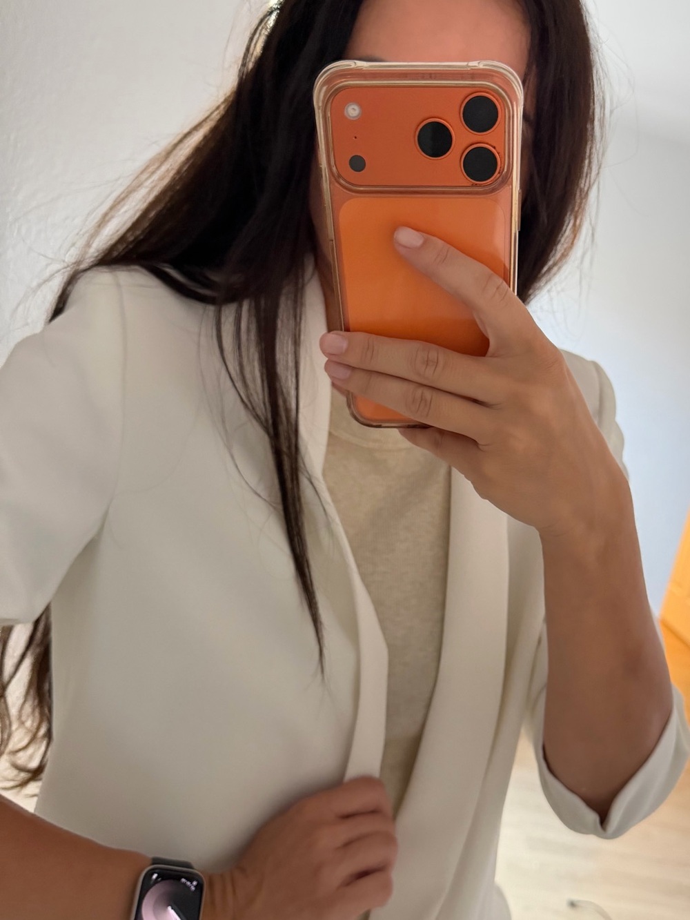 Zara White Open-Front Blazer Jacket - Picture 3 of 4